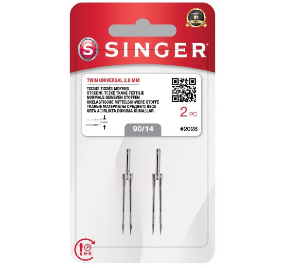 SINGER ÇİFT İĞNE 2MM  2’ Lİ 14 NO ÇİFT İGNE  