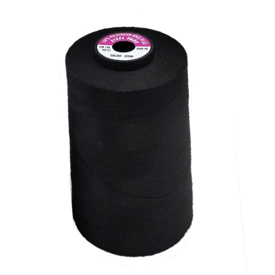 Steel Yarn No 42/2 Polyester Dikiş İpliği -Siyah