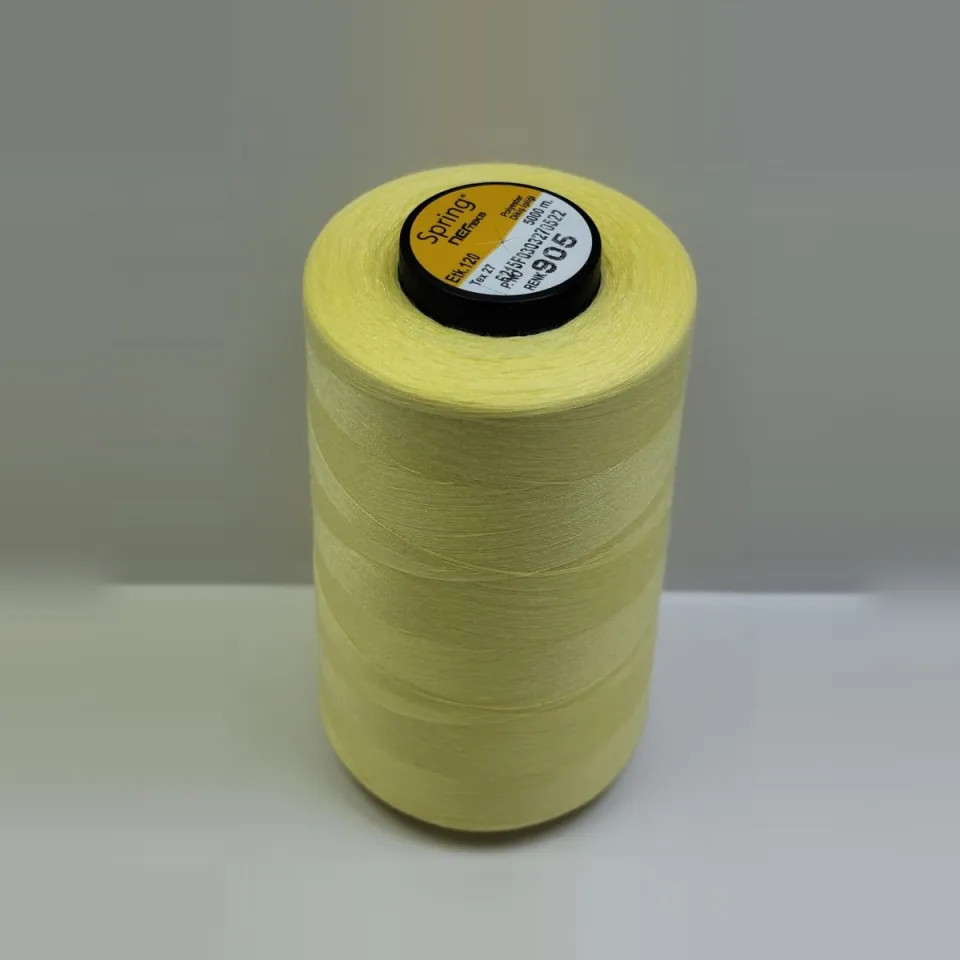 Sarı tonlu Spring 120 numara polyester dikiş ipliği
