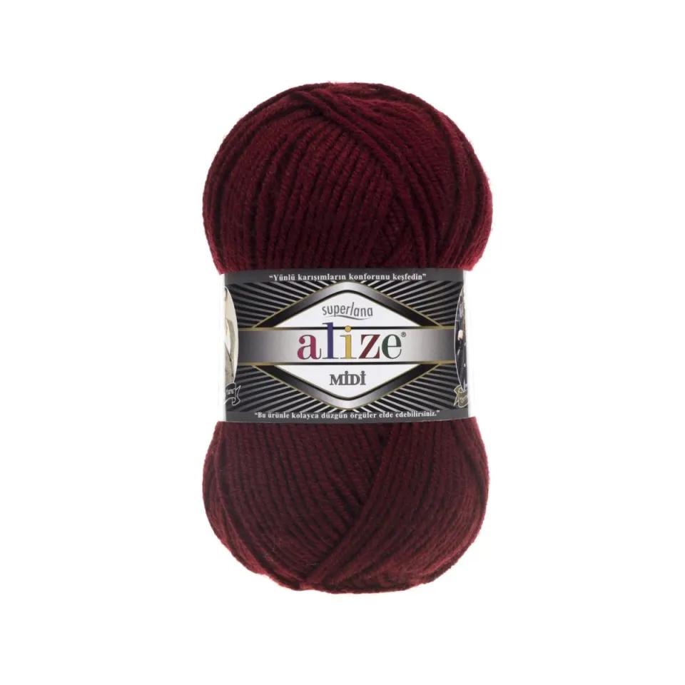 Bordo Alize Superlana Midi yumak, 57 renk kodu